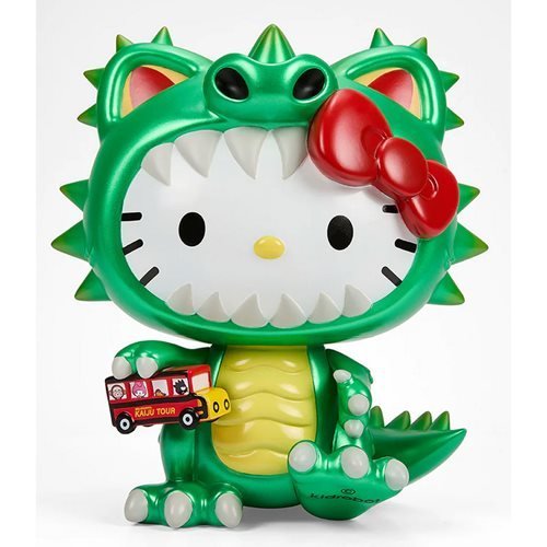 Kidrobot Sanrio Hello Kitty Kaiju Cosplay Metallic Green 8-Inch Vinyl Figure - by Kidrobot