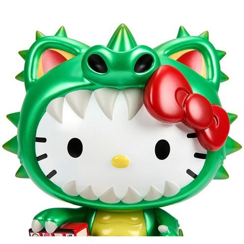 Kidrobot Sanrio Hello Kitty Kaiju Cosplay Metallic Green 8-Inch Vinyl Figure - by Kidrobot