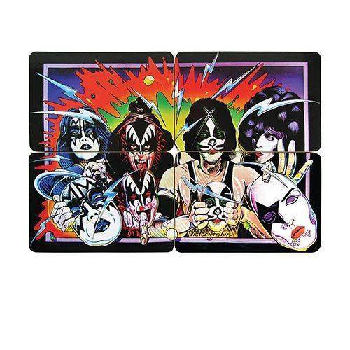 KISS Unmasked Coaster Set of 4 - by Bif Bang Pow!