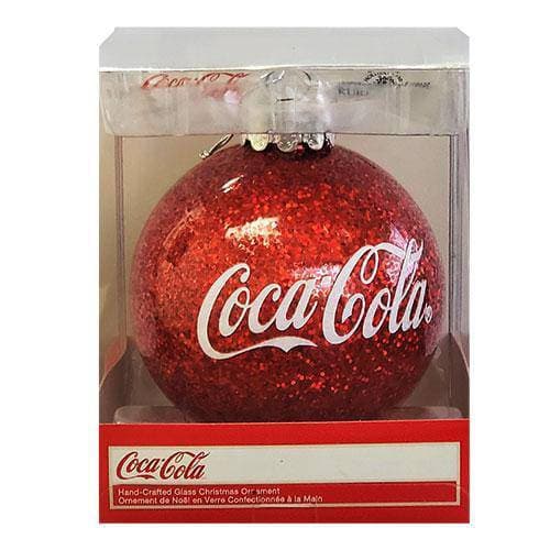 Kurt Adler - Coca-Cola Glittered 3-Inch Glass Ball - by Kurt S. Adler