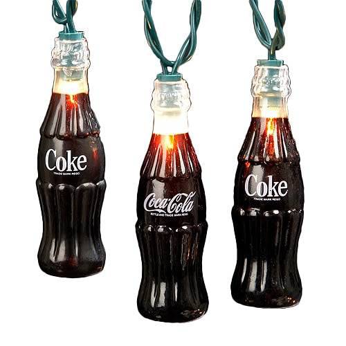 Kurt Adler - Coca-Cola Plastic Coke Bottle Party Lights Set - by Kurt S. Adler
