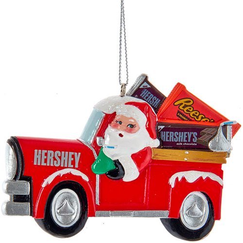 Kurt Adler - Hershey's Santa Claus Pick-Up Truck 2 1/2-Inch Resin Ornament - by Kurt S. Adler