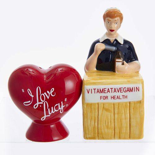 Kurt Adler - I Love Lucy Logo and Vitameatavegamin Salt and Pepper Shaker Set - by Kurt S. Adler