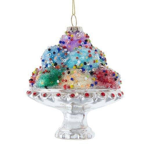 Kurt Adler - Ice Cream Sundae 5" Glass Ornament - by Kurt S. Adler