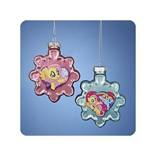 Kurt Adler - My little Pony 2 1/2-Inch Snowflake Holiday Ornament pair - by Kurt S. Adler