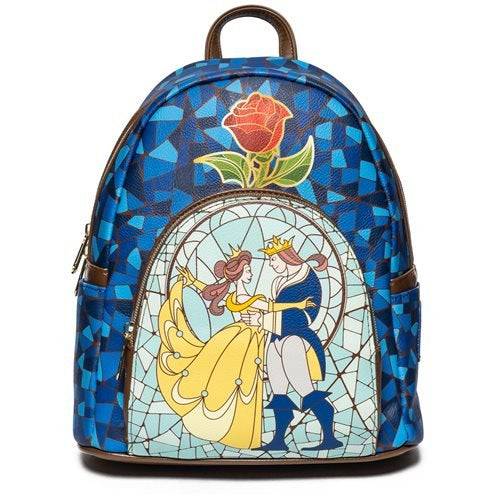 Loungefly Beauty and the Beast Stained-Glass Window Mini-Backpack - Entertainment Earth Exclusive - by Loungefly