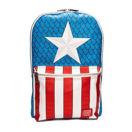 Loungefly Captain America Cosplay Backpack with Pin Set - Entertainment Earth Exclusive - by Loungefly