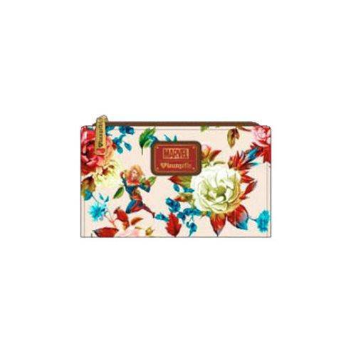 Loungefly Captain Marvel Floral Bifold Wallet - by Loungefly