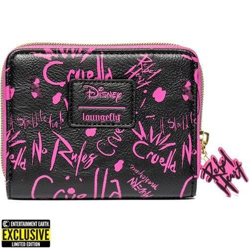 Loungefly Cruella Graffiti Zip-Around Wallet - Entertainment Earth Exclusive - by Loungefly