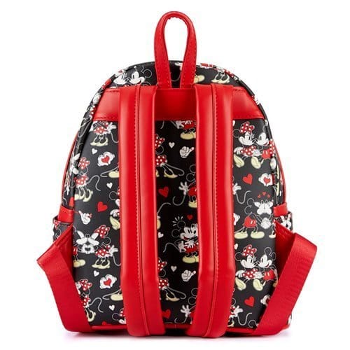 Loungefly Mickey Mouse and Minnie Mouse Heart Hands Mini-Backpack - by Loungefly