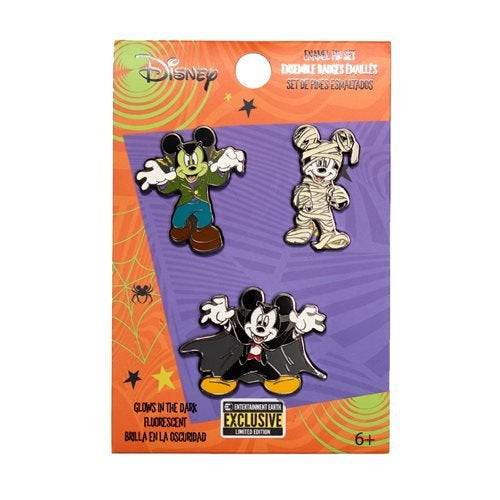 Loungefly Mickey Mouse Halloween Mickeys Enamel Pin 3-Pack - Entertainment Earth Exclusive - by Loungefly