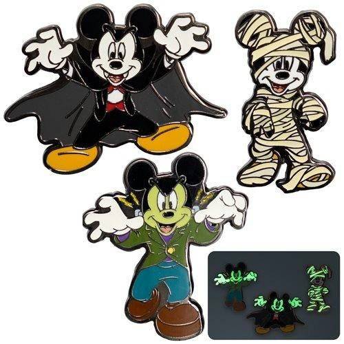 Loungefly Mickey Mouse Halloween Mickeys Enamel Pin 3-Pack - Entertainment Earth Exclusive - by Loungefly