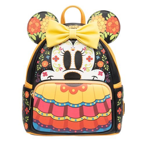 Loungefly Minnie Mouse Dia de los Muertos Sugar Skull Mini-Backpack - Entertainment Earth Exclusive - by Loungefly