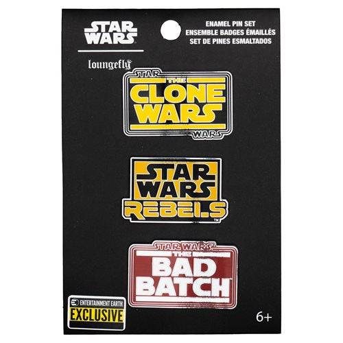 Loungefly Star Wars Animated Series Enamel Pin 3-Pack - Entertainment Earth Exclusive - by Loungefly