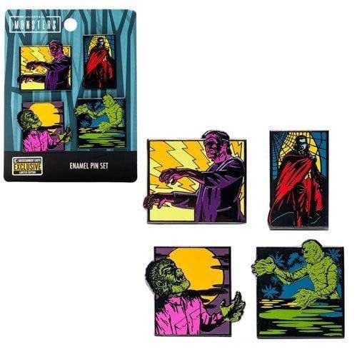 Loungefly Universal Monsters 4-Piece Pin Set - Entertainment Earth Exclusive - by Loungefly