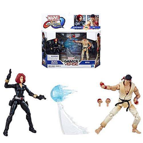 Marvel Gamerverse Marvel vs. Capcom Black Widow vs. Ryu 3 3/4-Inch Action Figure 2-Pack - by Hasbro