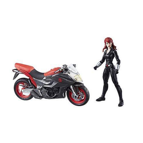 Marvel Legends Vehicle Series 6-inch Black Widow with Motorcycle - by Hasbro