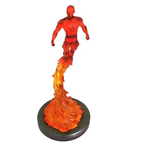 Marvel Premier Collection Comic Human Torch Statue - by Diamond Select