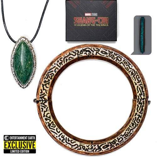 Marvel Shang-Chi Necklace and Glow-in-the-Dark Bracelet Ring Prop Replica Set – Entertainment Earth Exclusive - by Salesone Studios