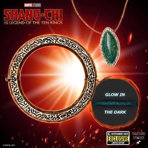 Marvel Shang-Chi Necklace and Glow-in-the-Dark Bracelet Ring Prop Replica Set – Entertainment Earth Exclusive - by Salesone Studios