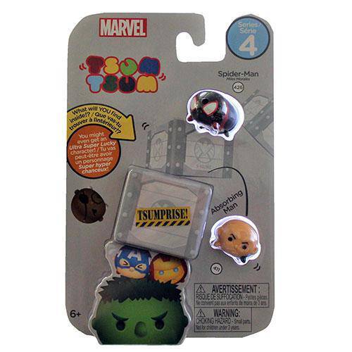 Marvel Tsum Tsum 3-Pack Mini-Figures Series 4 - Select Figure(s) - by Jakks Pacific