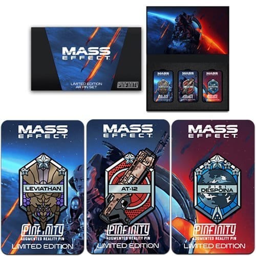 Mass Effect Limited Edition Augmented Reality Enamel Pin Set of 3 - by Pinfinity