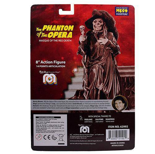 Mego Action Figure 8 Inch Phantom of the Opera - Masque of the Red Death - by Mego