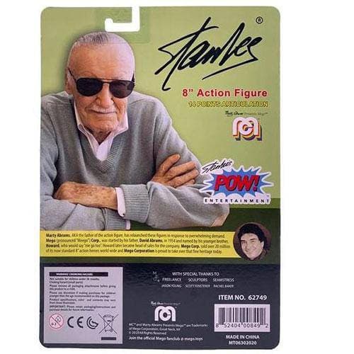 Mego Action Figure 8 Inch Stan Lee - Select Figure(s) - by Mego