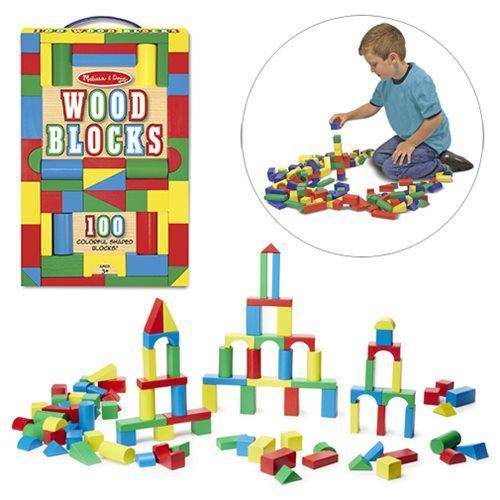 Melissa & Doug - 100 Wood Blocks Set - by Melissa and Doug