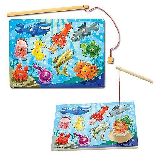 Melissa & Doug - Magnetic Wooden Fishing Game and Puzzle - by Melissa and Doug