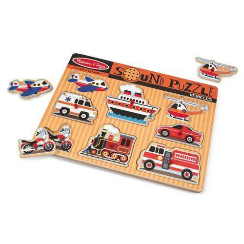 Mellisa & Doug- Vehicles Sound Puzzle - by Melissa and Doug