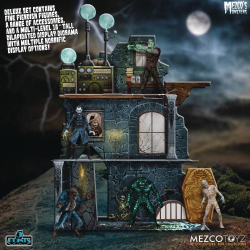 Mezco Toyz 5 Points Mezco's Monsters Tower Of Fear Deluxe Boxed Set - by Mezco Toyz