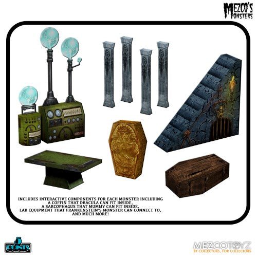 Mezco Toyz 5 Points Mezco's Monsters Tower Of Fear Deluxe Boxed Set - by Mezco Toyz