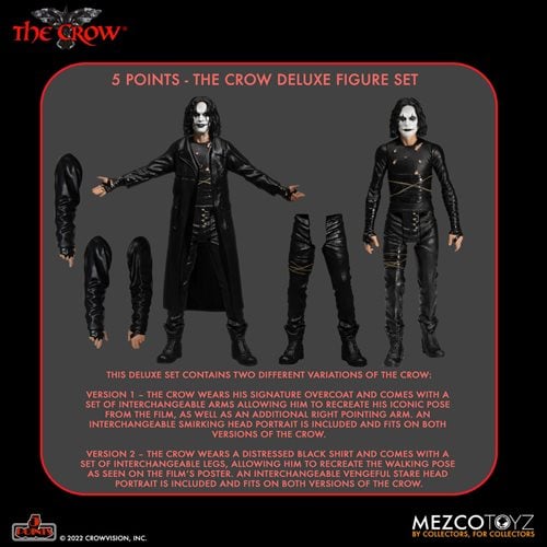 Mezco Toyz 5 Points The Crow Deluxe Figure Set - by Mezco Toyz