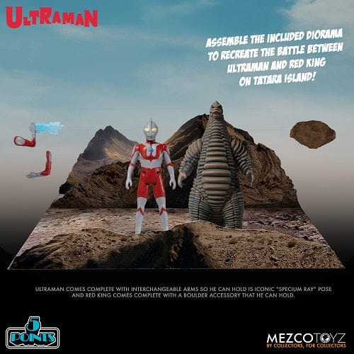 Mezco Toyz 5 Points Ultraman & Red King Action Figure Boxed Set - by Mezco Toyz