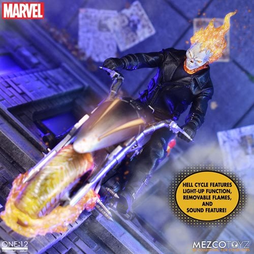 Mezco Toyz Ghost Rider and Hell Cycle One:12 Collective Action Figure Set - by Mezco Toyz