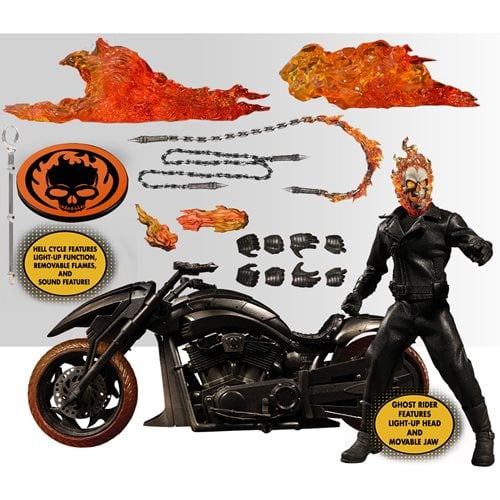 Mezco Toyz Ghost Rider and Hell Cycle One:12 Collective Action Figure Set - by Mezco Toyz