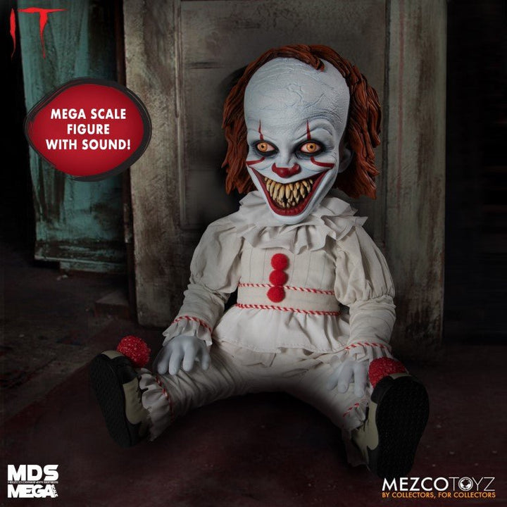 Mezco Toyz MDS Mega Scale IT: Talking Sinister Pennywise 15-Inch Doll - by Mezco Toyz