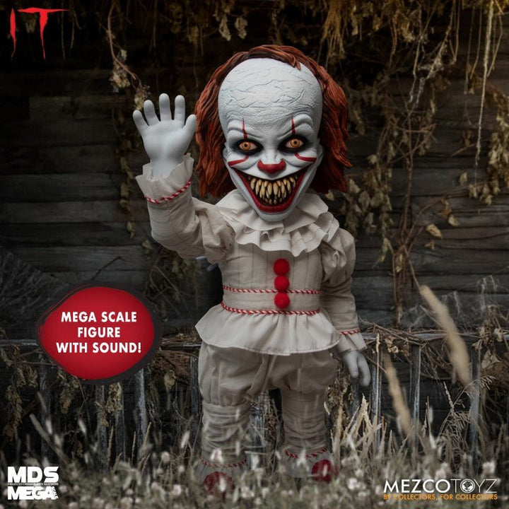 Mezco Toyz MDS Mega Scale IT: Talking Sinister Pennywise 15-Inch Doll - by Mezco Toyz