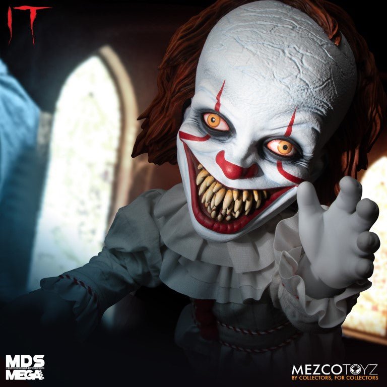 Mezco Toyz MDS Mega Scale IT: Talking Sinister Pennywise 15-Inch Doll - by Mezco Toyz