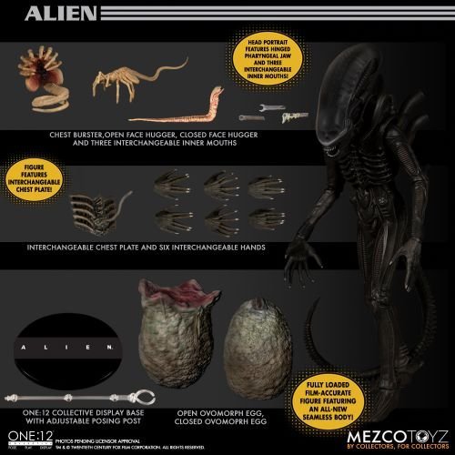 Mezco Toyz One-12 Collective Alien Deluxe Edition Action Figure - by Mezco Toyz