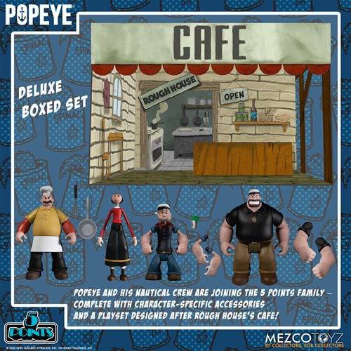 Mezco Toyz Popeye 5 Points Deluxe Box Set - by Mezco Toyz