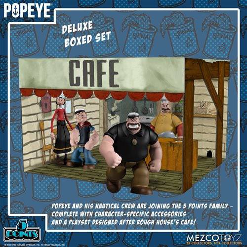 Mezco Toyz Popeye 5 Points Deluxe Box Set - by Mezco Toyz