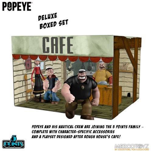 Mezco Toyz Popeye 5 Points Deluxe Box Set - by Mezco Toyz