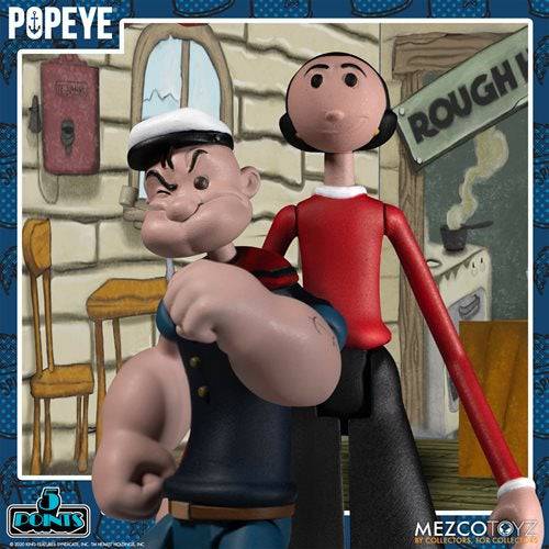 Mezco Toyz Popeye 5 Points Deluxe Box Set - by Mezco Toyz