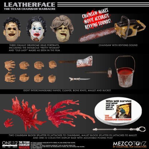 Mezco Toyz The Texas Chainsaw Massacre Leatherface One:12 Collective Action Figure - by Mezco Toyz