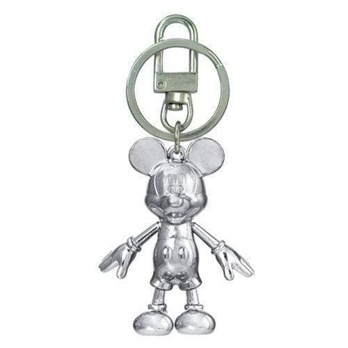 Mickey Mouse April Diamond Pewter Dangle Key Chain - by Monogram