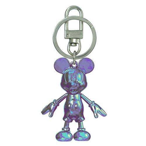 Mickey Mouse October Opal Pewter Dangle Key Chain - by Monogram