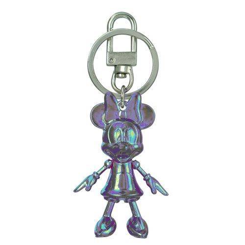 Minnie Mouse October Opal Pewter Dangle Key Chain - by Monogram