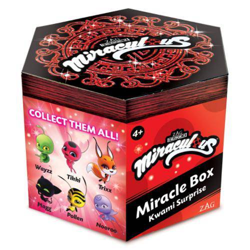Miraculous Ladybug Miracle Box Kwami Surprise - 1 Blind Box with 1 Mini-Figure - by Playmates